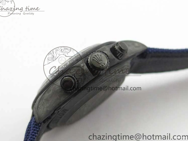 MiroTime 0406 Daytona DIW Carbon OMF Best Edition Blue Paint Dial on Deep Blue Nylon Strap A Tailored 2842